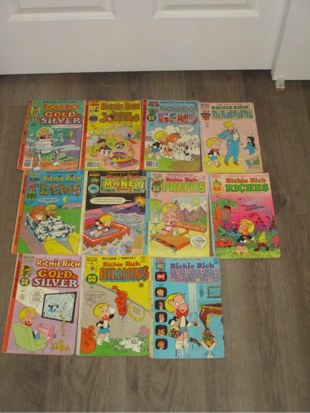 Harvey Richie Rich Lot of 11 Vintage Comic Books Gems Diamond Mixed Good Shape